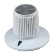 White Rogan knob 23x17mm Shaft 6.4mm