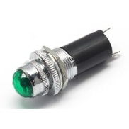 16mm Green Diamond Head Led Indicator Lamp Panel Mount 6V