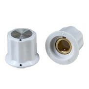 White Moog Knob 19x16mm Shaft 6.4mm
