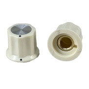 Cream Moog Knob 19x16mm Shaft 6.4mm