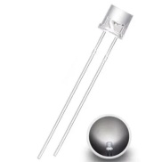 FLAT TOP White LED 5mm Water Clear Lens
