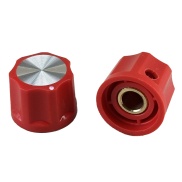 Red Moog Knob 16x21mm Shaft 6.4mm