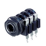 REAN NYS219 6.35mm 1/4" Stereo Insulated Socket Jack PCB Pins