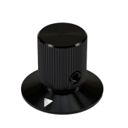 Black Aluminum 22x18mm Shaft 6.4mm