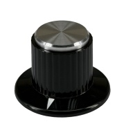 Black Knob with Delta mark 29x19mm Shaft 6.4mm