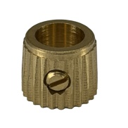 Brass Knob Insert for Shaft 1/4" 6.4mm with Set Screw 