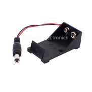 9V Battery Holder with Barrel Jack Plug