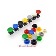 Tactile Switch Caps White Color 8x3.55mm Diameter 3.4mm