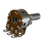 50K OHM Logarithmic Dual Taper Potentiometer Solder Lug Round 20mm Shaft Dia: 6.00mm