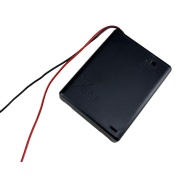 4 x AAA Battery Holder Black with Cover and ON/OFF Switch 