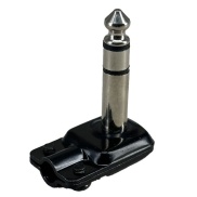 6.35mm 1/4" Stereo Right Angle Square Plug Black Housing Color