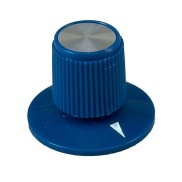 Blue Rogan knob 23x17mm Shaft 6.4mm