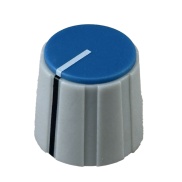 Gray Knob Blue top 16X15mm shaft hole 6.4mm