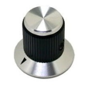 Black Silver Aluminum with Delta mark 19x16mm Shaft 6.4mm