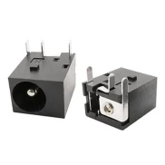 DC Power Jack 2.1mm Black 3 Pins