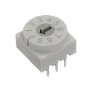 10 Positions Code Switch Straight 3+3 BCD Segment Arrow-shape slot