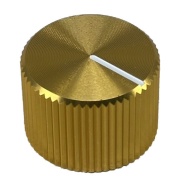 Knurled Aluminum Yellow Knob Shaft Diameter6mm