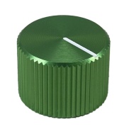 Knurled Aluminum Green Knob Shaft 6.35mm