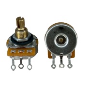 TAYDA 250K OHM LOGARITHMIC Taper Potentiometer Solder Lugs Knurled Spline Shaft Dia: 6mm