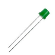 FLAT TOP Green LED 5mm Diffuse Lens