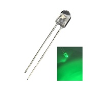 5mm Oval Green LED Water Clear Lens