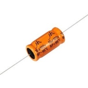 2.2uF 50V 105C JAC Axial Aluminum Electrolytic Capacitor 13x27mm Bi-Polarized