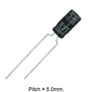 47uF 16V 105C Radial Electrolytic Capacitor 5x11mm SAMXON