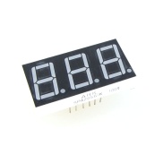 LED Display 7 Segment 3 Digit 0.36 inch Common Cathode White
