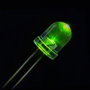 LED 8mm Green Color Water Clear Lens