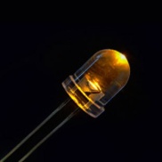 LED 8mm Yellow Color Water Clear Lens