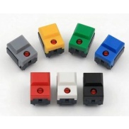 White Push Switch Momentary SPDT PCB PINS LED Mount 