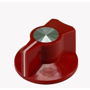 Classic knob Red color 29x16mm Shaft hole 6.4mm