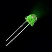 LED 4.8mm Green Color Water Clear Lens 