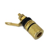 Black Speaker Terminal Binding Post Gold Plated