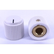 Rippel knob White 18x17mm Shaft Hole 6.35mm