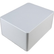 1590C Style Aluminum Diecast Enclosure MATTE WHITE SAND TEXTURE