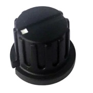 KN8E Black Knob 20x16mm Shaft Diameter 6.35mm
