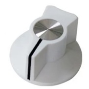 Classic knob White color 29x16mm Shaft hole 6.4mm