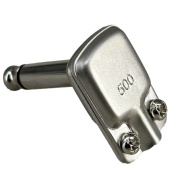 6.35mm 1/4" Mono Right Angle Metal Square Plug