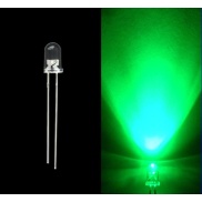 LED 3mm Green Water Clear Super Bright