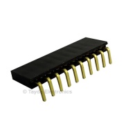 10 Pin 2.54mm Single Row Right Angle Female Pin Header