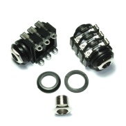 6.35mm 1/4" Stereo Insulated Switched Socket Jack Solder Lugs