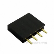 4 Pin 2.54mm Single Row Female Pin Header