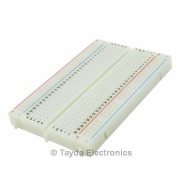 400 Point Solder-less Plug-in Breadboard White