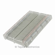 400 Point Solder-less Plug-in Breadboard Clear