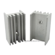 Heat Sink TO-220 8 Fins 1 Inch Aluminium White