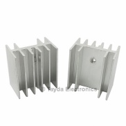 Heat Sink TO-220 10 Fins 1 Inch Aluminium White