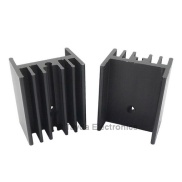 Heat Sink TO-247 Wide 8 Fins 25mm Aluminium Black 