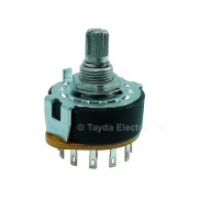 Rotary Switch 3 Pole 4 Position ALPHA SR2511 15mm