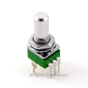 10K OHM Logarithmic Taper Potentiometer Round Shaft PCB 9mm with Center detent